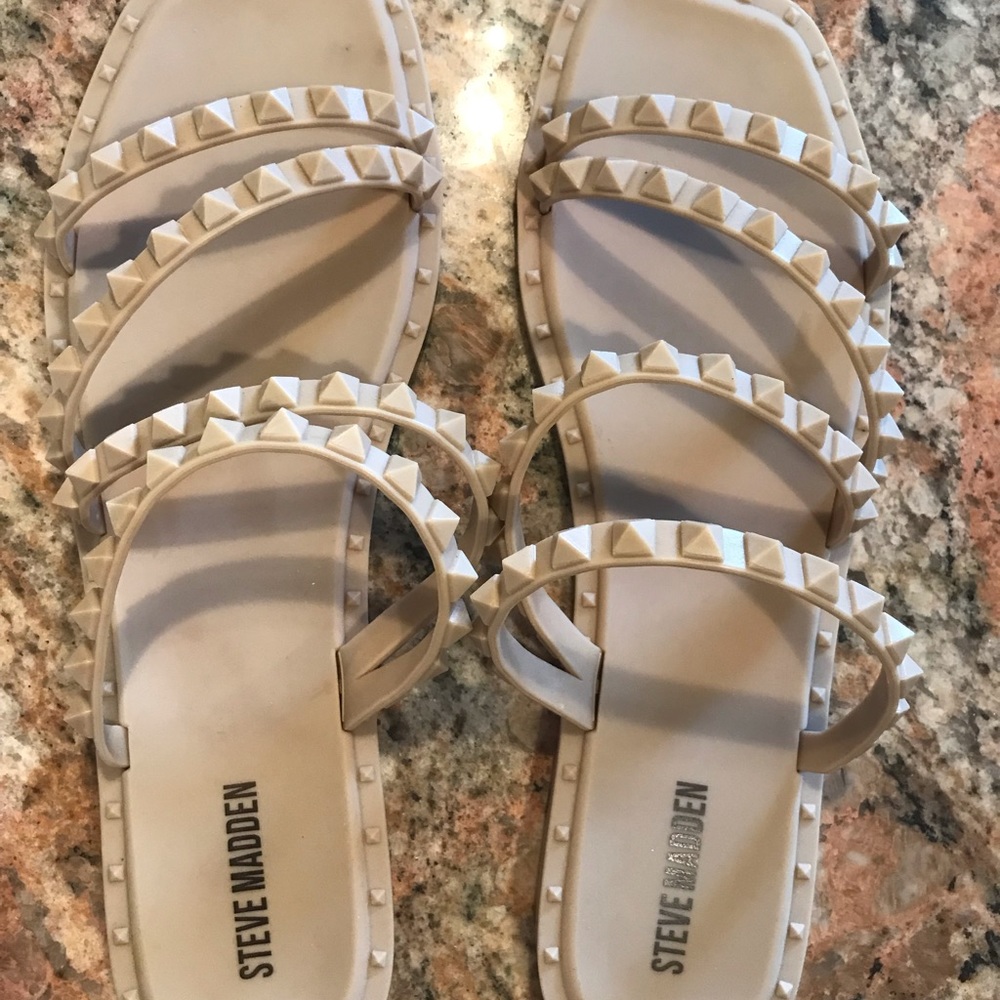 Steve Madden jelly stud slides